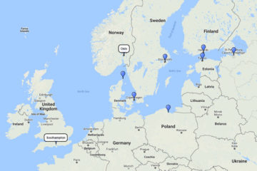 Oceania Cruises, Balric & Scandinavia from Oslo 12d route