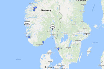 Ponant, Norwegian Fjords cruise from Oslo to Bergen 7d route